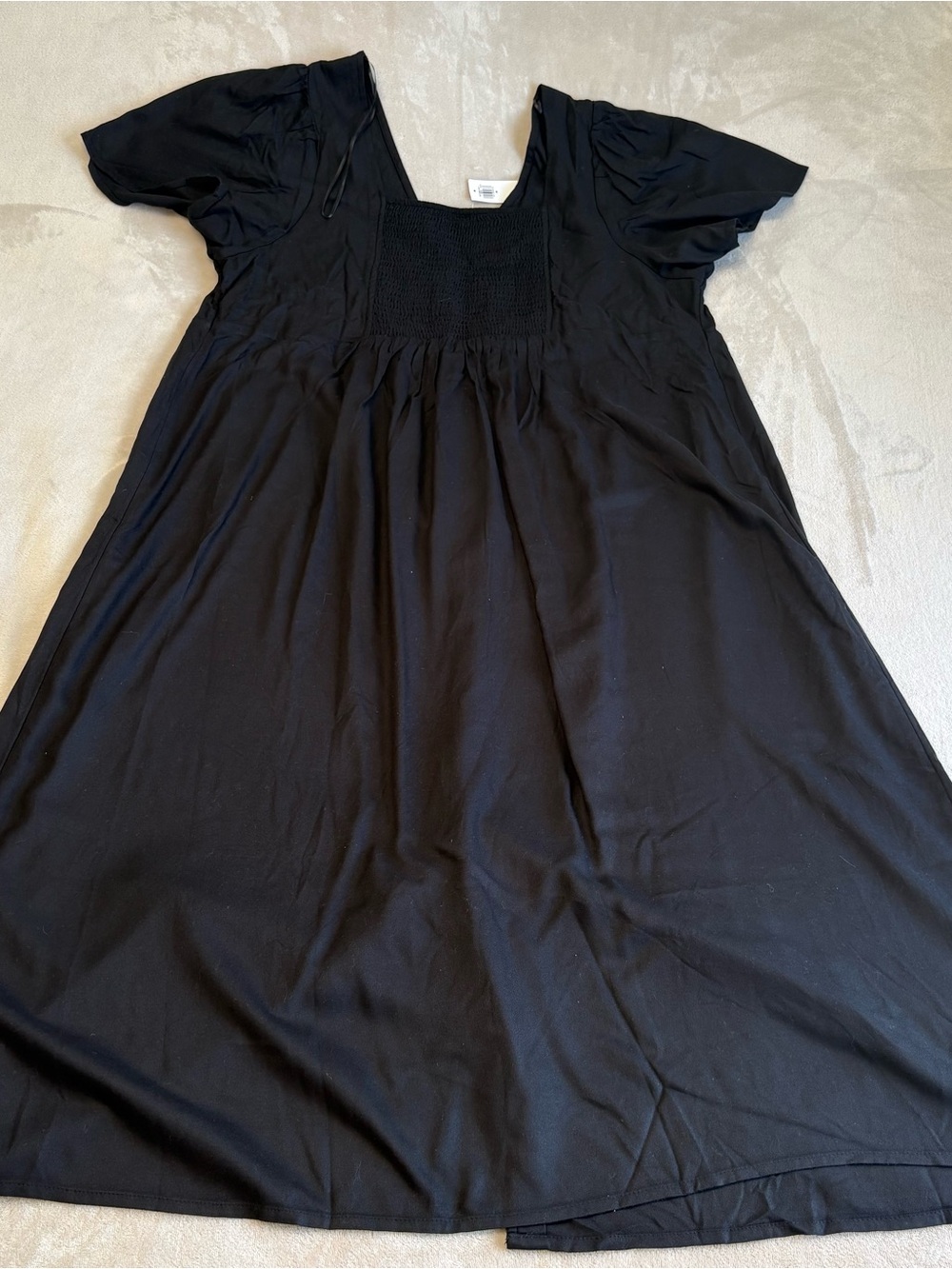 Old Navy Black Button-Front Midi Dress - Picture 4 of 7